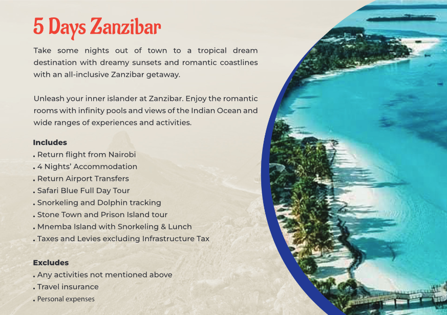 Tour 5 Days Zanzibar